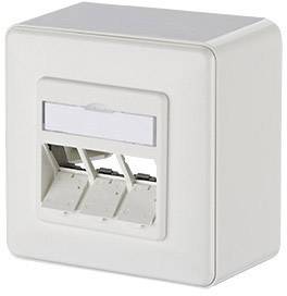 Metz Connect Netzwerkdose Aufputz Unbestückt 3 Port Reinweiß