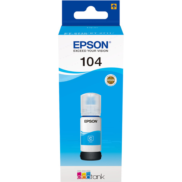 Epson C13T00P240 EcoTank 104 Nachfülltinte Cyan 65 ml
