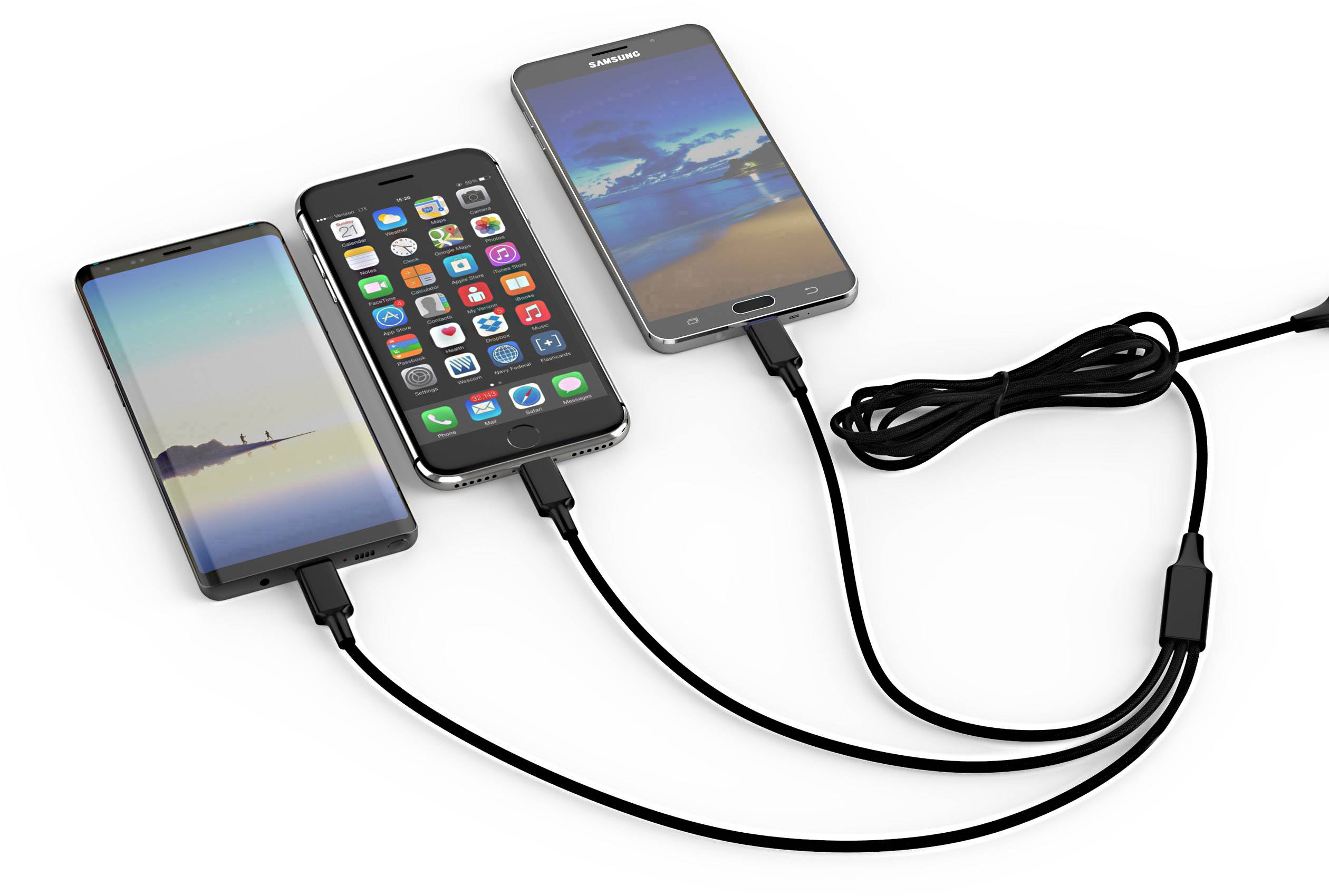 Smrter USB-Ladekabel USB 3.2 Gen1 (USB 3.0 / USB 3.1 Gen1) USB-A Stecker, USB-C® Stecker, USB-Micro