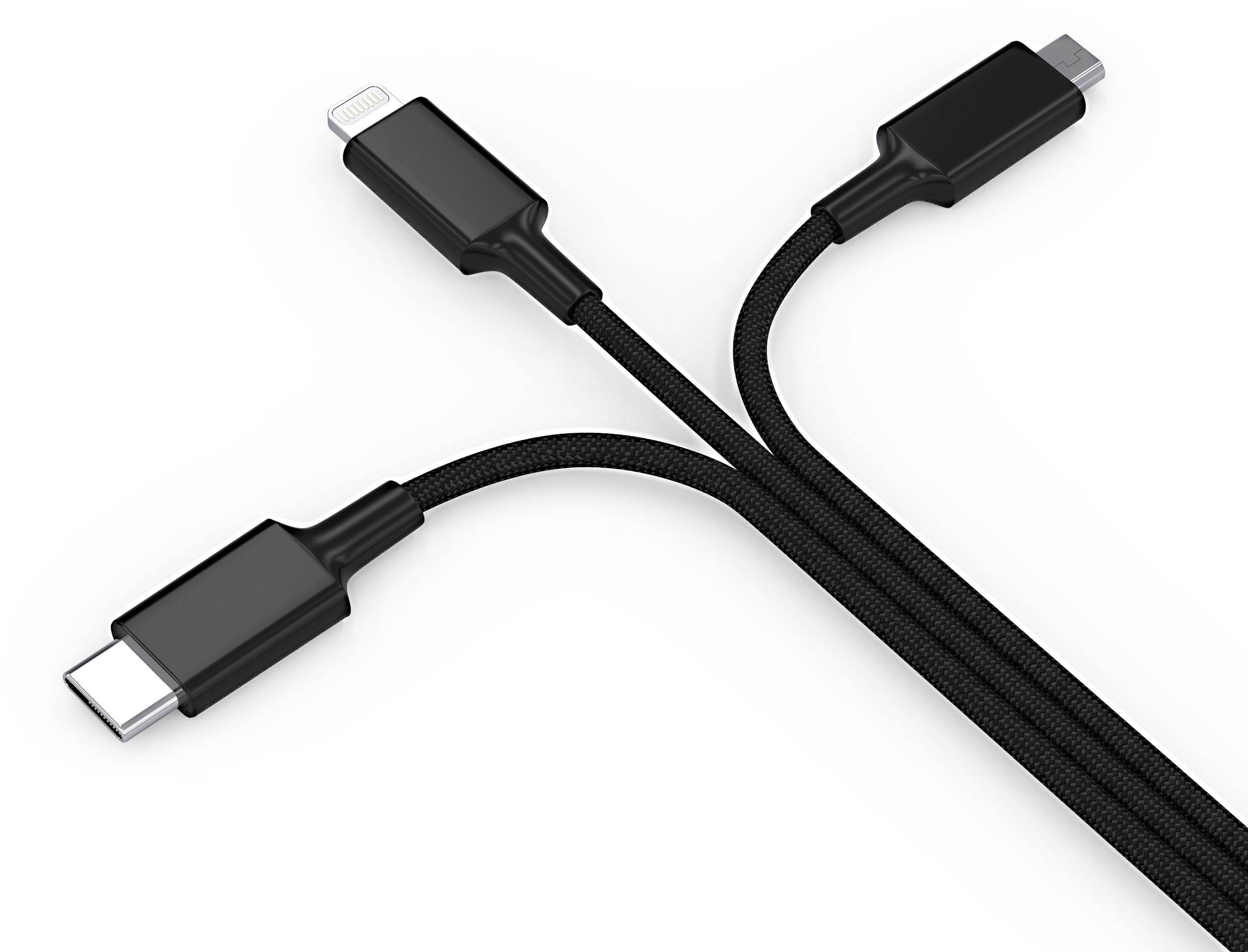 Smrter USB-Ladekabel USB 3.2 Gen1 (USB 3.0 / USB 3.1 Gen1) USB-A Stecker, USB-C® Stecker, USB-Micro