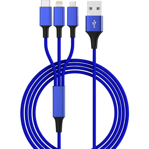 Smrter USB-Ladekabel USB 3.2 Gen1 (USB 3.0 / USB 3.1 Gen1) USB-A Stecker, USB-C® Stecker, USB-Micro-B Stecker, Apple Lightning