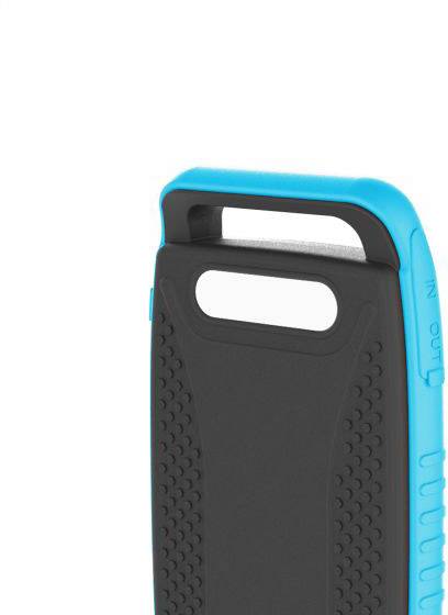 Zusatzakku XLayer Powerbank PLUS Solar Black/Blue 15.000 mAh