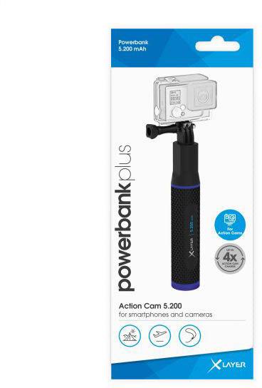 Xlayer Plus Action Powerbank 5200 mAh  Li-Ion  Schwarz
