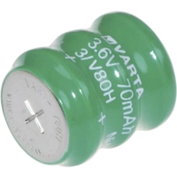 Varta V3/80H Knopfzellen-Akku 80H NiMH 80 mAh 3.6V 1St. Varta V3/80H Knopfzellen-Akku 80H NiMH 80 mAh 3.6V 1St.