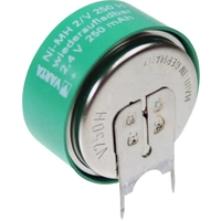 Varta V2/250H-SLF ++/- Knopfzellen-Akku 250H NiMH 250 mAh 2.4V 1St. Varta V2/250H-SLF ++/- Knopfzellen-Akku 250H NiMH 250 mAh 2.4V 1St.