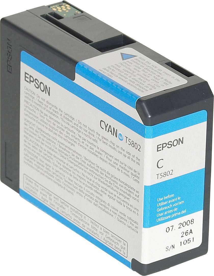 Epson T5802 - 80 ml - Cyan - Original - Tintenpatrone - für Stylus Pro 3800 - Pr