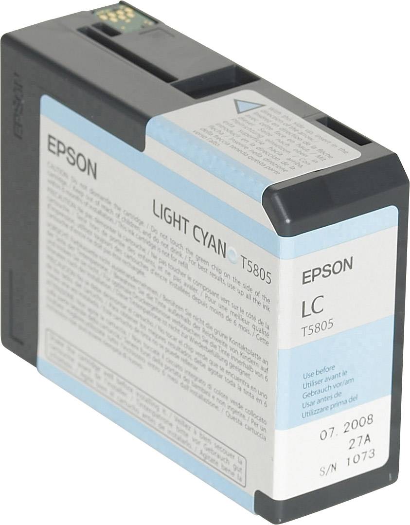 Epson T5805 - 80 ml - hell Cyan - Original - Tintenpatrone - für Stylus Pro 3800