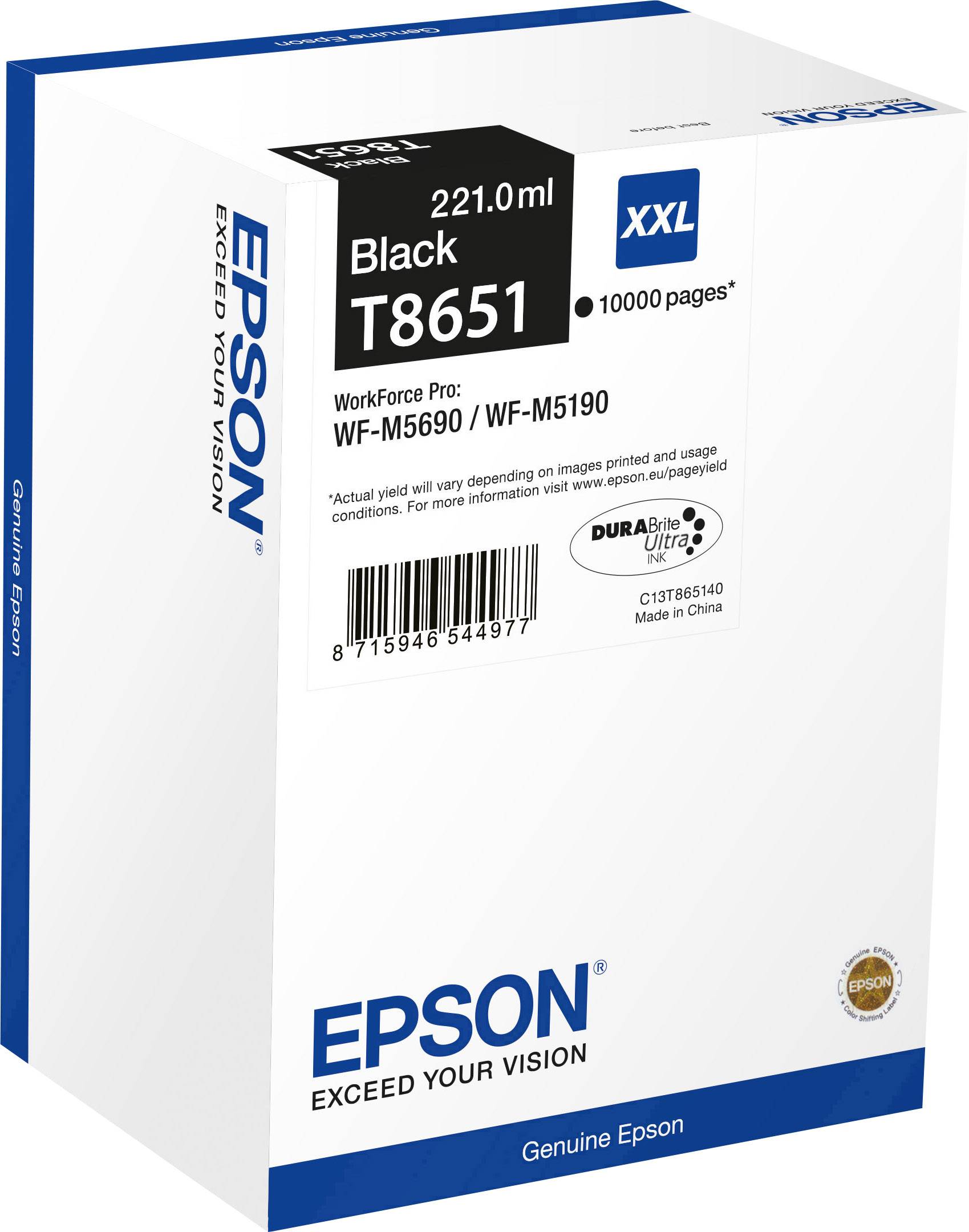 Epson Druckerpatrone T8651 Original Schwarz C13T865140