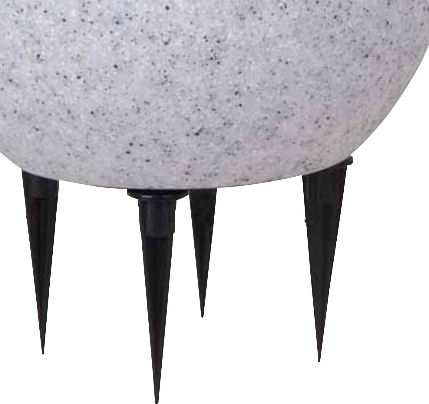 LeuchtenDirekt 19232-15 Fadia Gartenleuchte Stein LED, Energiesparlampe E27 25W Granit-Grau (matt)