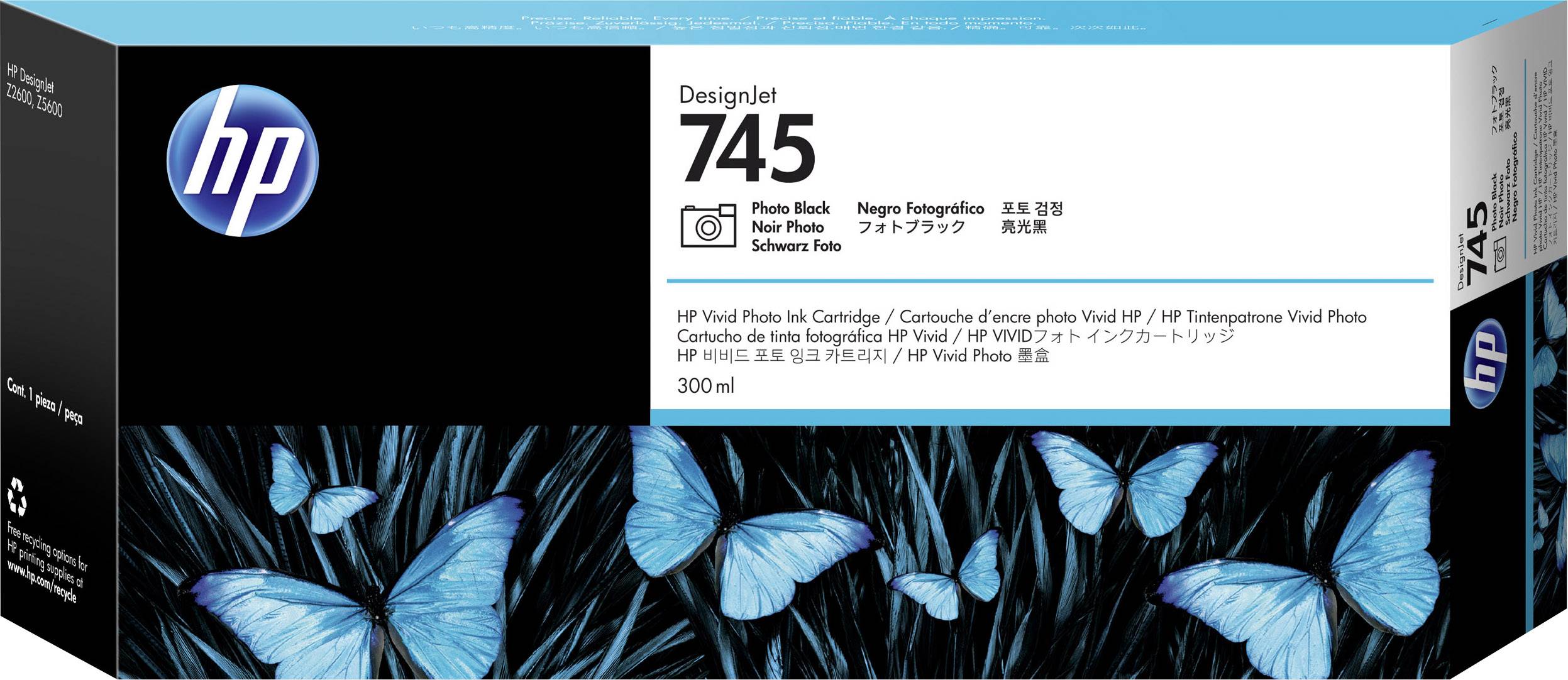 HP Druckerpatrone 745 Original Foto Schwarz 300 ml F9K04A 1 St.