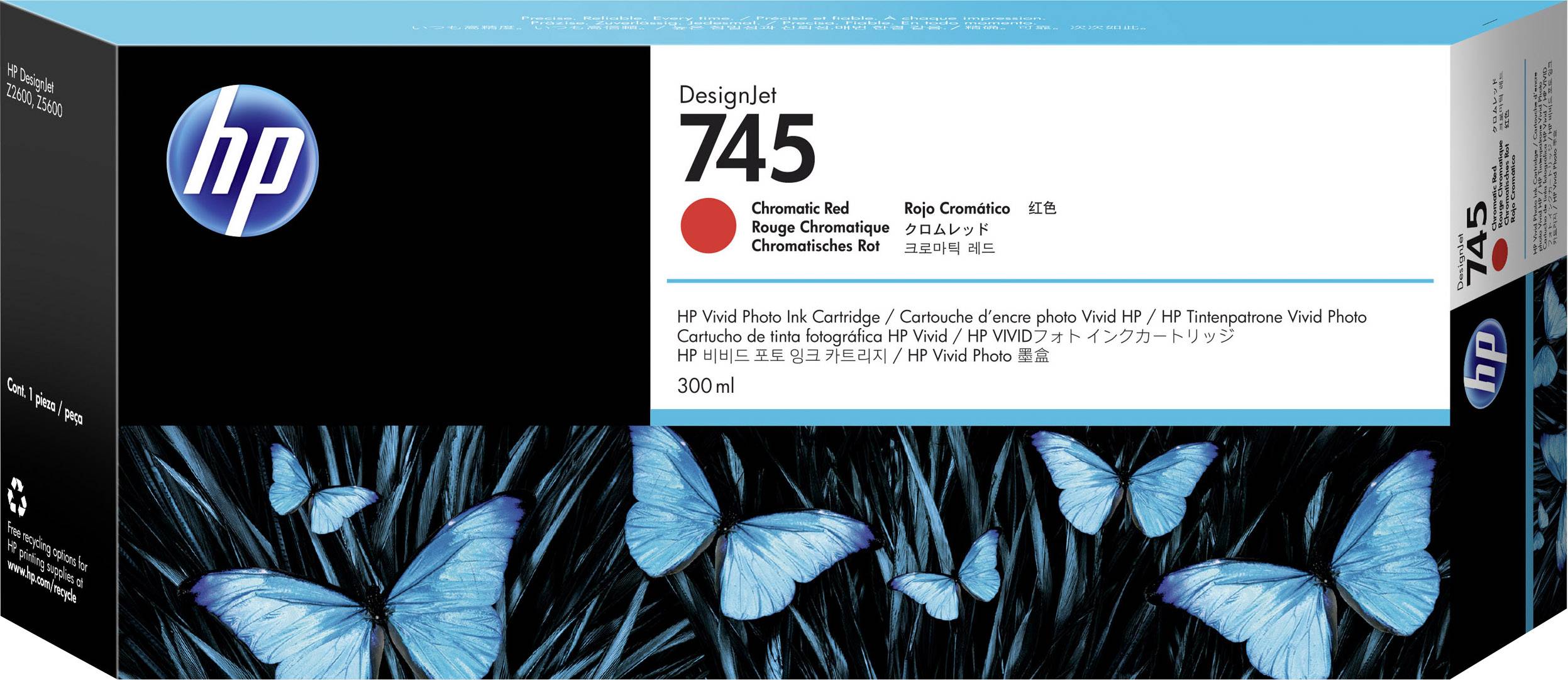 HP Druckerpatrone 745 Original Rot 300 ml F9K06A 1 St.