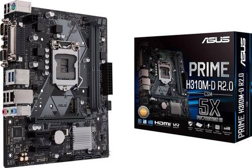 Asus PRIME H310M-D R2.0 Mainboard Sockel Intel® 1151v2 Formfaktor Micro-ATX Mainboard-Chipsatz Inte