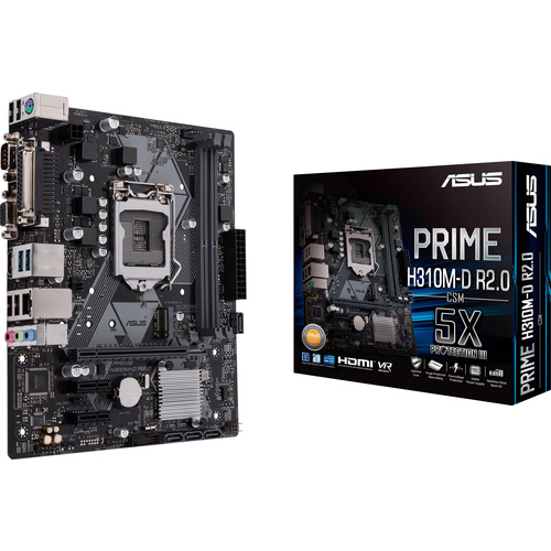 Asus PRIME H310M-D R2.0 Carte mère Socket (PC) Intel® 1151v2 Facteur de forme (détails) Micro-ATX Chipset de la carte mère Intel®