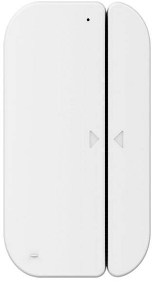 Zwei weiße, längliche Sensoren nebeneinander, wahrscheinlich ein Tür- oder Fenstersensor zur Sicherheitsüberwachung.