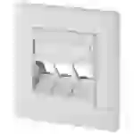 Metz Connect 130B20D31002KE Netzwerkdose Unterputz Einsatz mit Zentralplatte und Rahmen Unbestückt 3 Port Reinweiß (RAL 9010) Metz Connect 130B20D31002KE Netzwerkdose Unterputz Einsatz mit Zentralplatte und Rahmen Unbestückt 3 Port Reinweiß (RAL 9010)