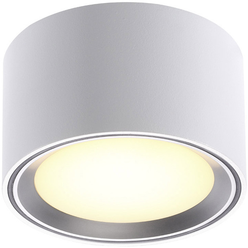 Nordlux Fallon LED-Aufbauleuchte LED LED fest eingebaut 5.5 W Warmweiß Weiß, Edelstahl (gebürstet)
