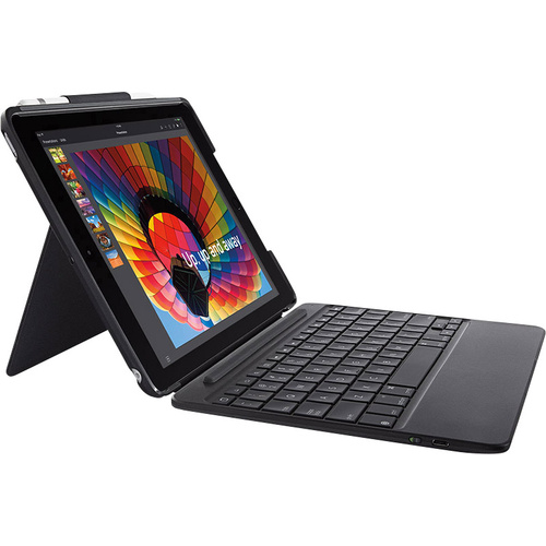 Logitech SLIM COMBO Tablet-Tastatur mit BookCover Passend für Marke: Apple iPad 9.7 (März 2017), iP
