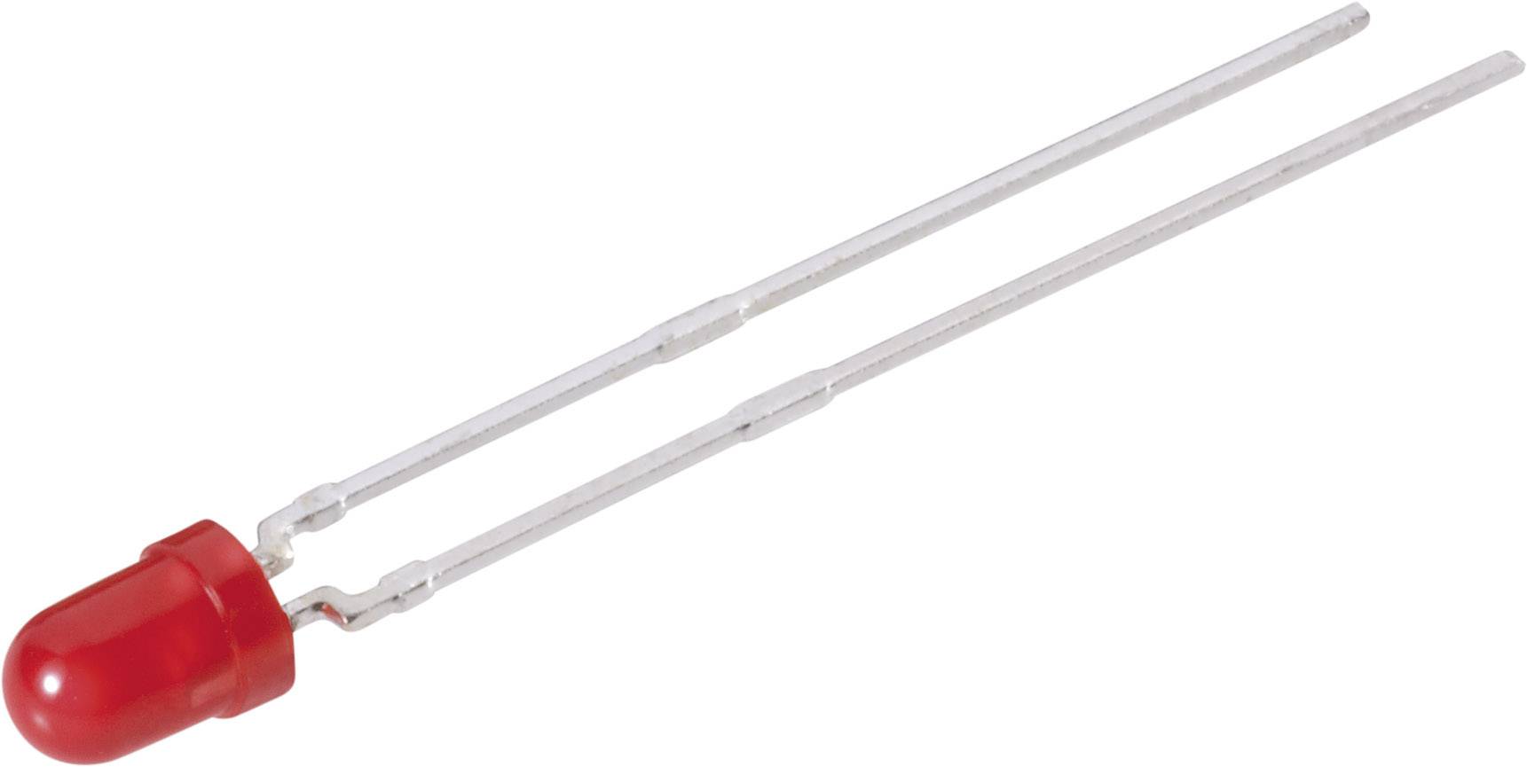 Rote LED mit zwei Metallanschlüssen.