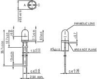 Vishay TLHE 5800 LED bedrahtet Gelb Rund 5mm 3500 mcd 4° 20mA 2V