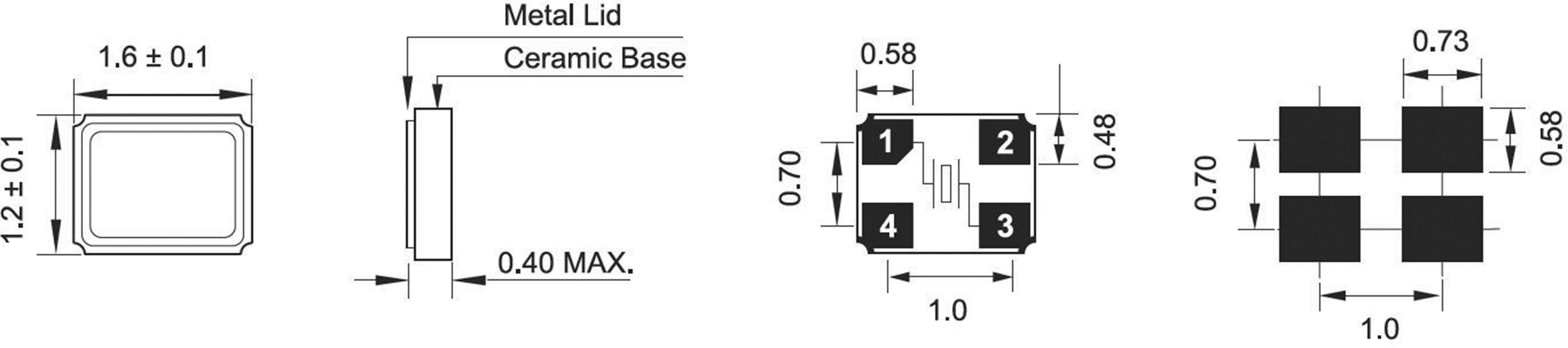 Qantek Quarzoszillator QC1636.0000F10B12R3000 SMD 36.0000 MHz 10 pF 1.6 mm 1.2 mm 0.4 mm 3000 St. Tape on Full reel