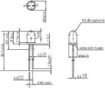 Vishay TLHG 5405 LED bedrahtet Grün Rund 5 mm 15 mcd 30 ° 30 mA 2.4 V