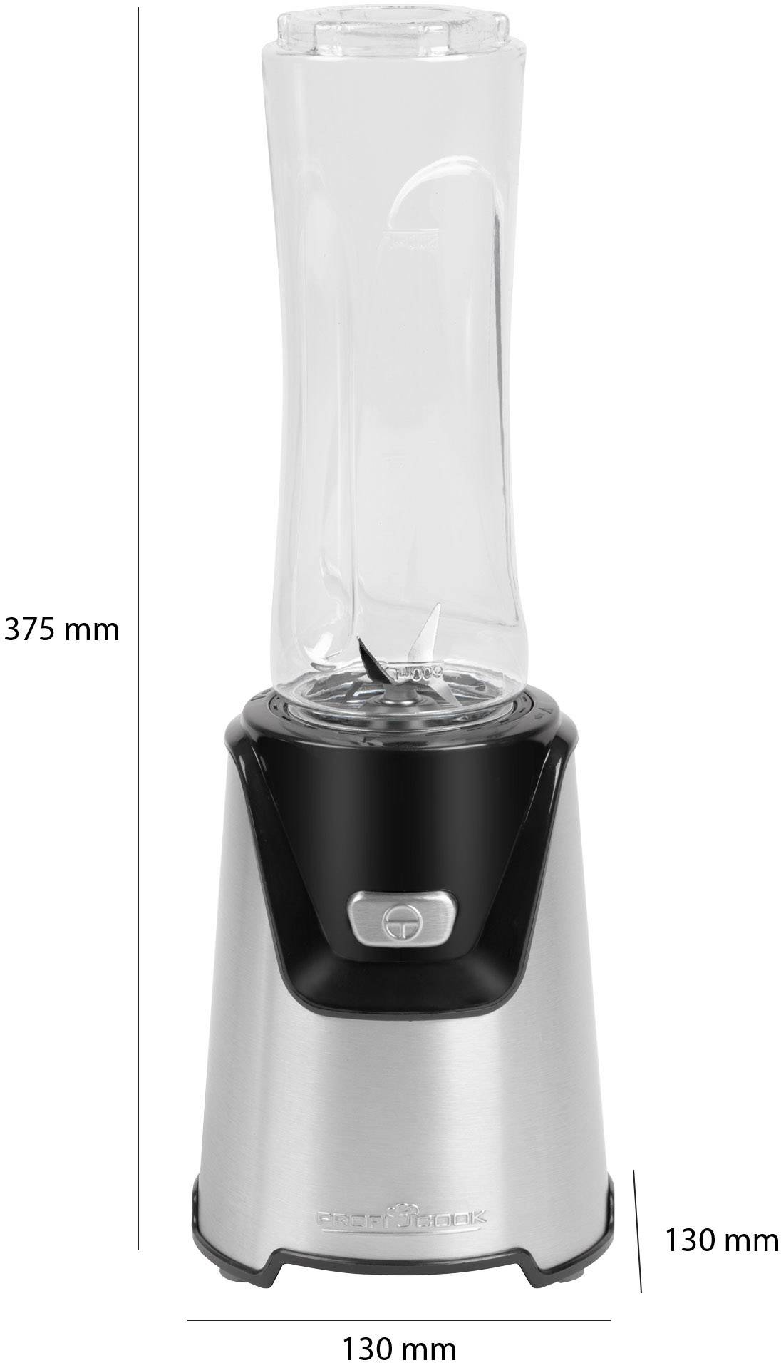 Profi Cook PC-SM 1153 Smoothie-Maker Edelstahl, Schwarz
