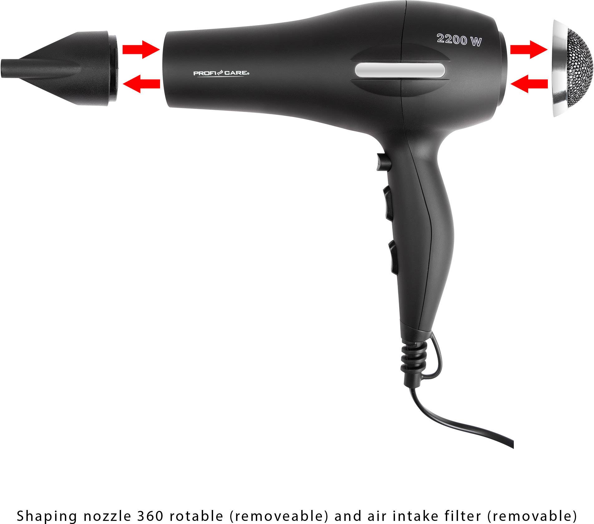 Profi-Care PC-HT 3017 Haartrockner Schwarz