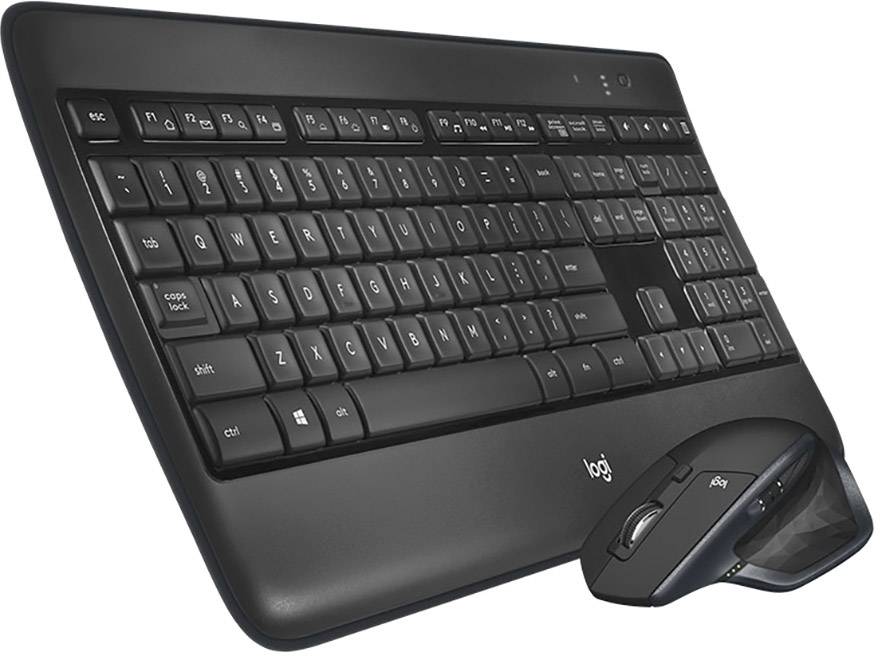 Logitech MX900 Wireless Performance Combo Funk, Bluetooth® Tastatur, Maus-Set Deutsch, QWERTZ Schwarz