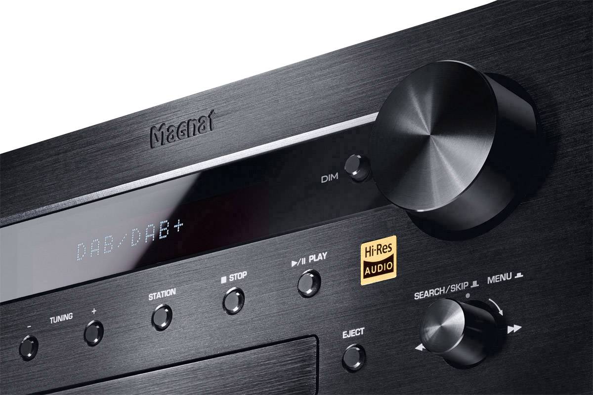 Magnat MC 100 Stereo Receiver 2x35 W Schwarz Bluetooth®, DAB+, High-Resolution Audio, USB, WLAN