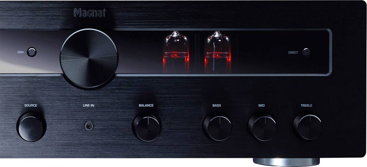 Magnat MR 780 Stereo Receiver 2 x 100 W Schwarz Bluetooth®, DAB+, USB, Röhren-Vorstufe