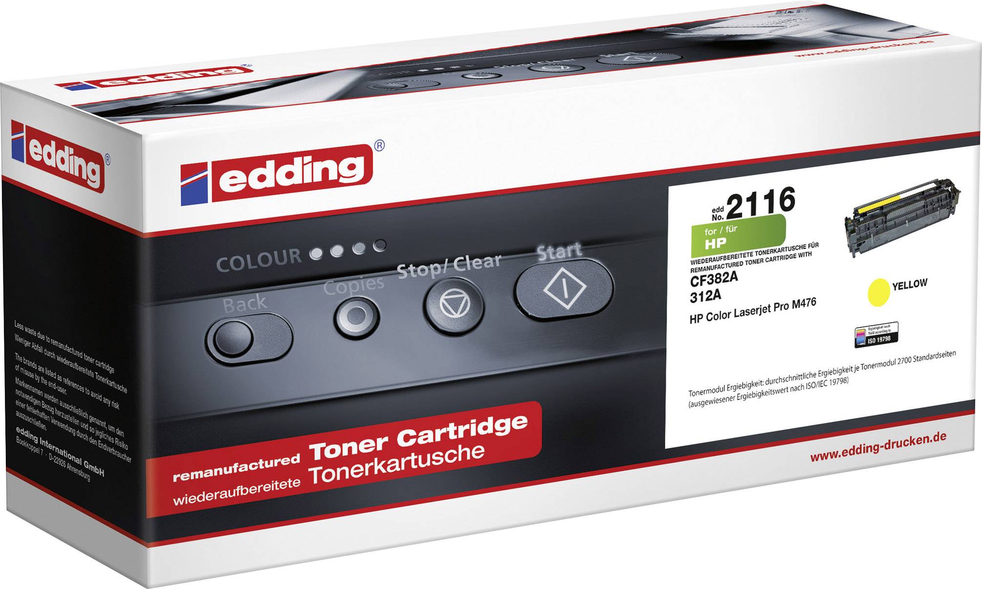 Edding Toner ersetzt HP 312A, CF382A Kompatibel Gelb 2700 Seiten edding 2116 18-2116