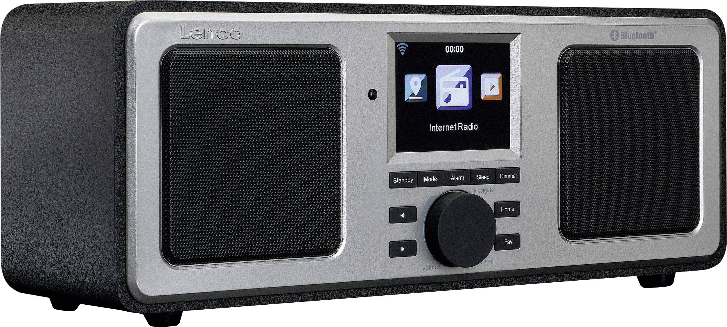 Lenco DIR-150 Internet Taschenradio UKW AUX, Bluetooth®, USB, WLAN, Internetradio   Schwarz