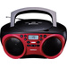 Lenco SCD-501 CD-Radio UKW AUX, Bluetooth®, CD, USB Rot, Schwarz