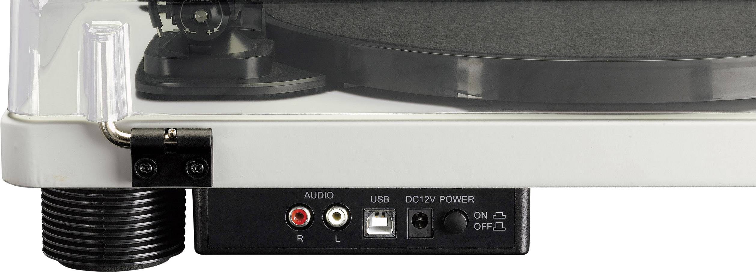 Lenco LS-50 USB-Plattenspieler Riemenantrieb Grau