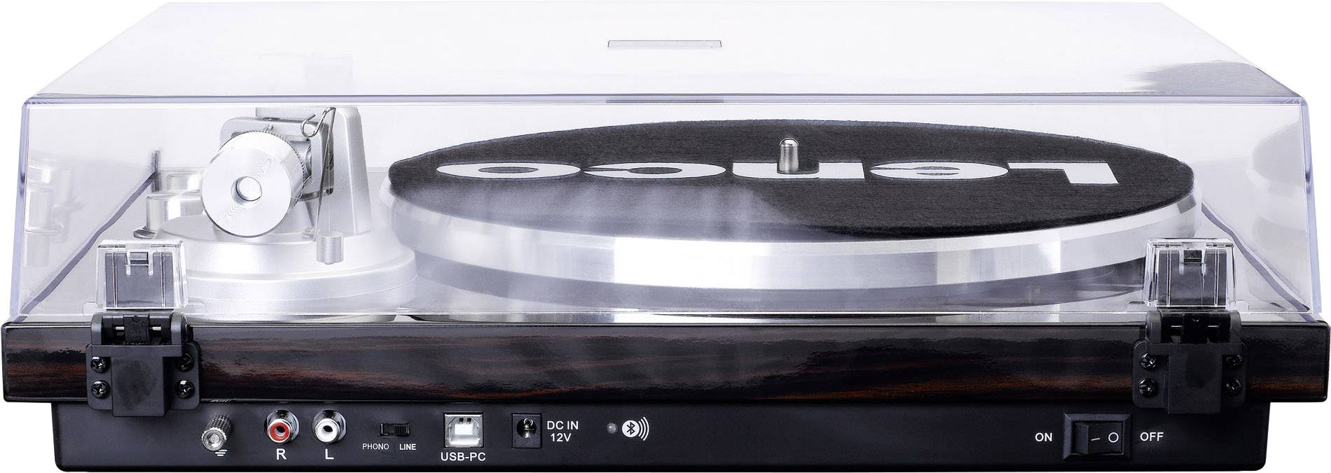 Lenco LBT-188 USB-Plattenspieler Riemenantrieb Walnuss