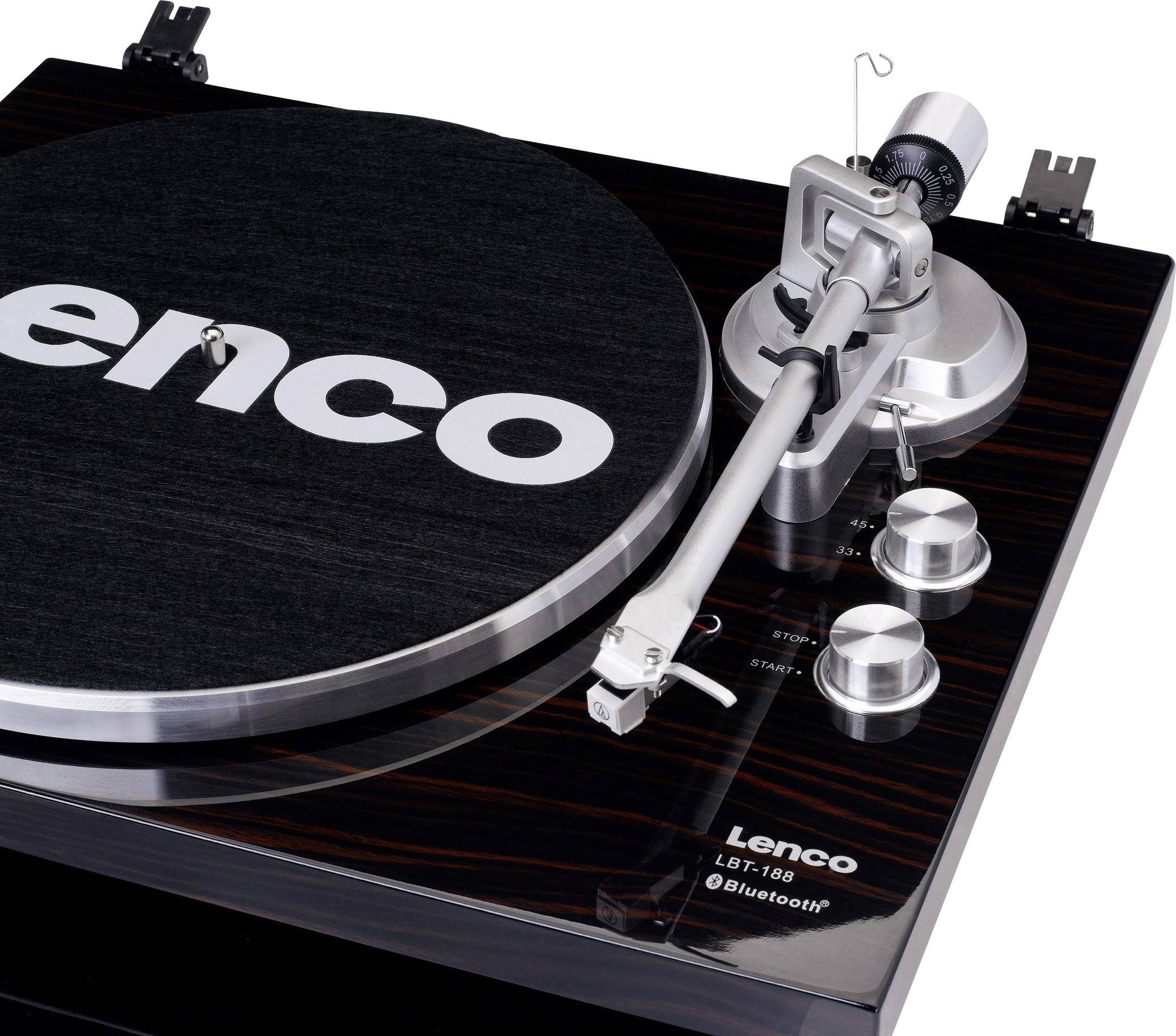 Lenco LBT-188 USB-Plattenspieler Riemenantrieb Walnuss