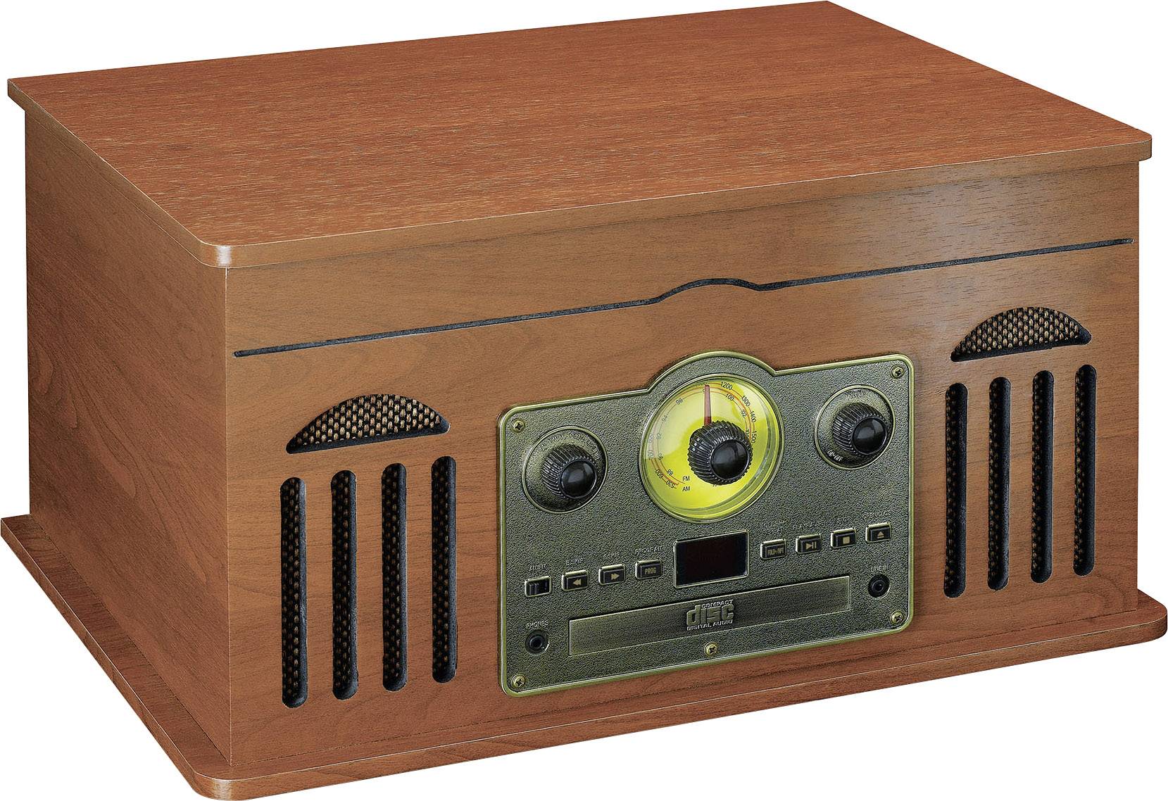 Lenco TCD-2600 USB-Plattenspieler Riemenantrieb Walnuss