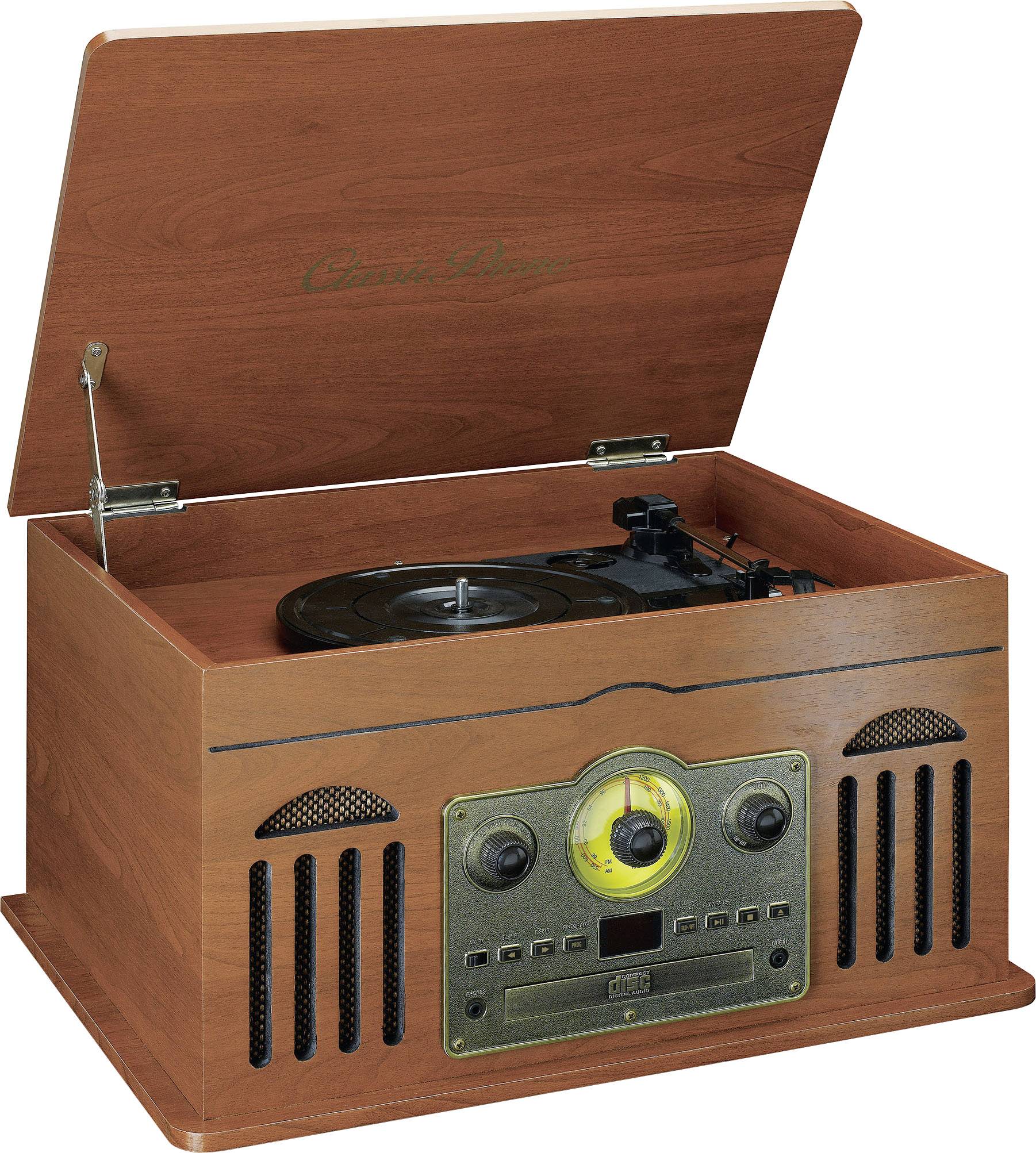 Lenco TCD-2600 USB-Plattenspieler Riemenantrieb Walnuss