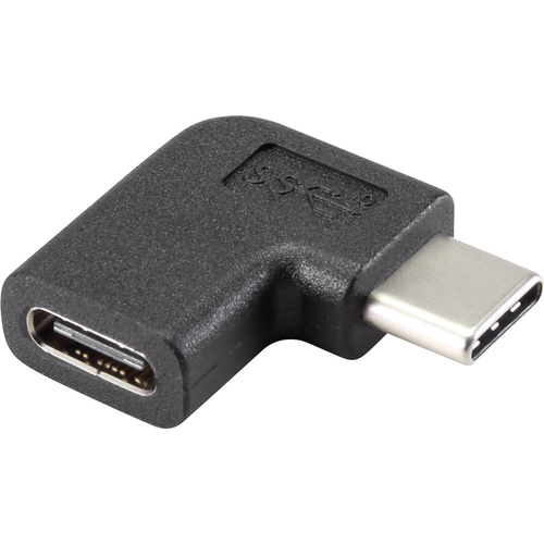 Renkforce USB 3.1 (Gen 2) Adapter [1x USB-C™ Stecker - 1x USB-C™ Buchse] 90° nach rechts gewinkelt