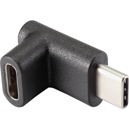 Renkforce USB 3.2 Gen 2 (USB 3.1 Gen 2) Adapter [1x USB-C® Stecker - 1x USB-C® Buchse] 90° nach oben gewinkelt