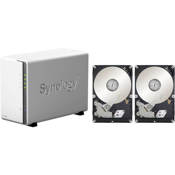 Synology DiskStation DS218j-8TB-BC NAS-Server 8 TB 2 Bay bestückt mit 2x 4TB