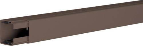 Brauner Kabelkanal zur Verwaltung von Kabeln, rechteckige Form, zur Wandmontage geeignet.