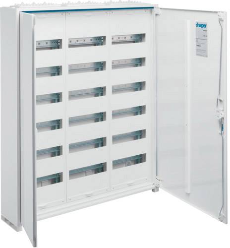 Hager FWB63S FWB63S Feldverteiler Aufputz, Unterputz, teilversenkt Anzahl Teilungen = 216 Anzahl Reihen = 18 Inhalt 1St.