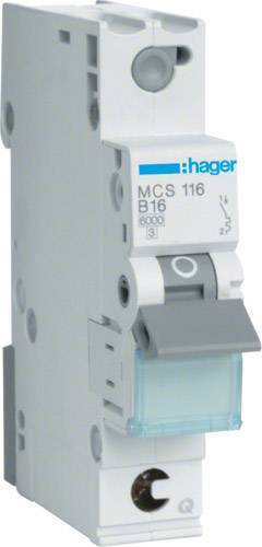 Hager MCS116 Leitungsschutzschalter 1phasig 16 A 230 V 400 V 