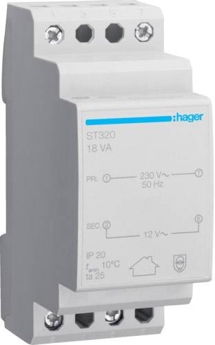 Hager ST320 Sicherheitstransformator 12 V 1.5 A