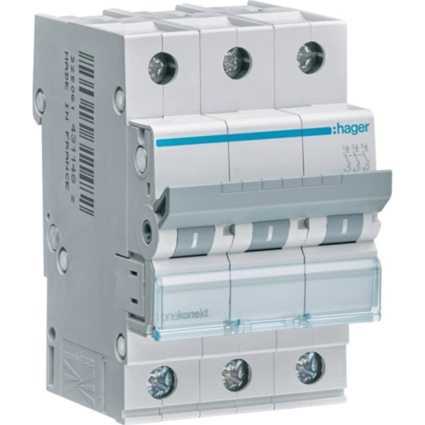 Hager MCN325 MCN325 Leitungsschutzschalter 1phasig 25A 230 V, 400V Hager MCN325 MCN325 Leitungsschutzschalter 1phasig 25A 230 V, 400V