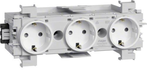 Steckdose 3-fach Wago frontrastend rws