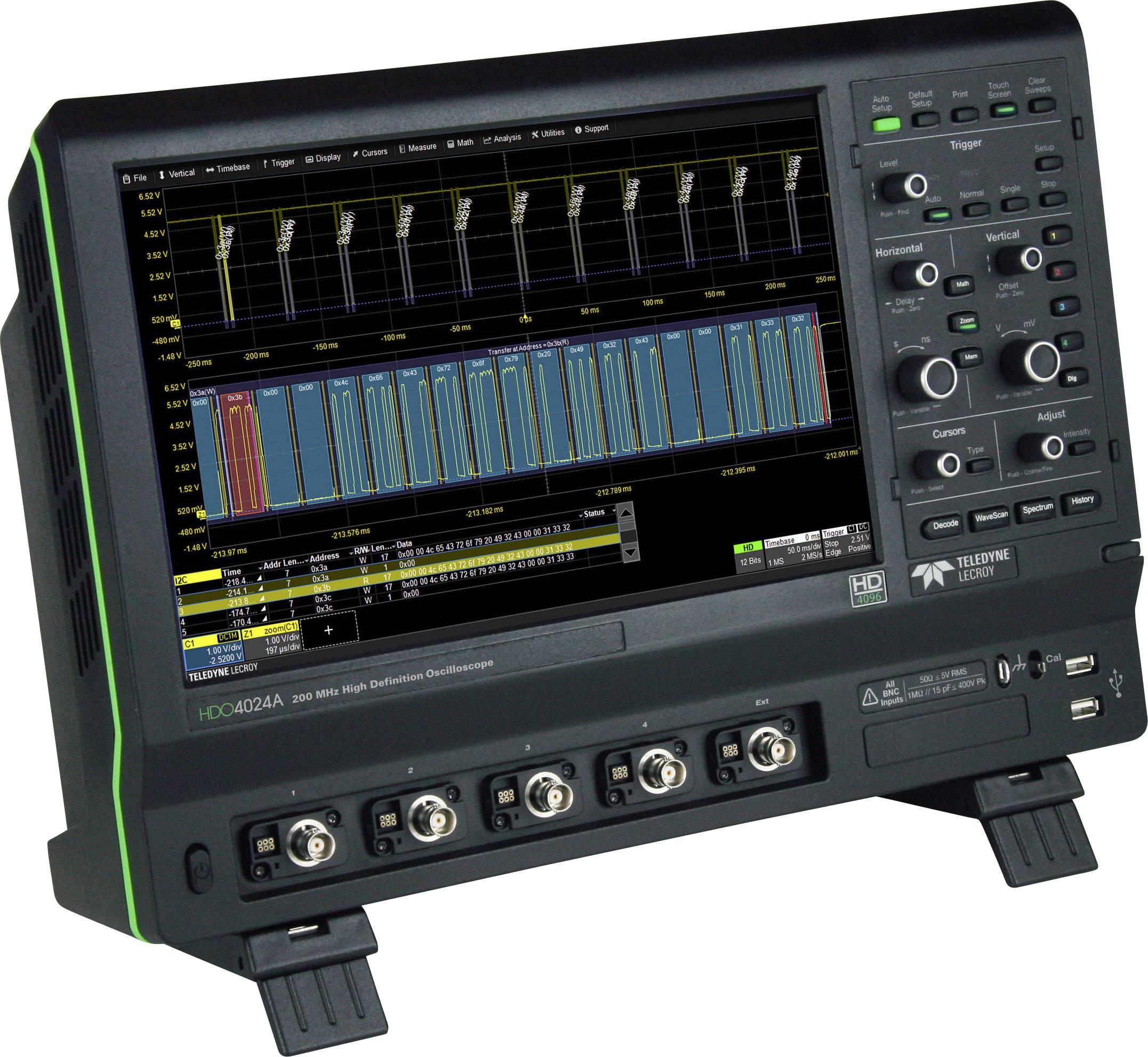 Teledyne LeCroy HDO4024A Digital-Oszilloskop 200MHz 10 GSa/s 12.5 Mpts 12 Bit 1St.
