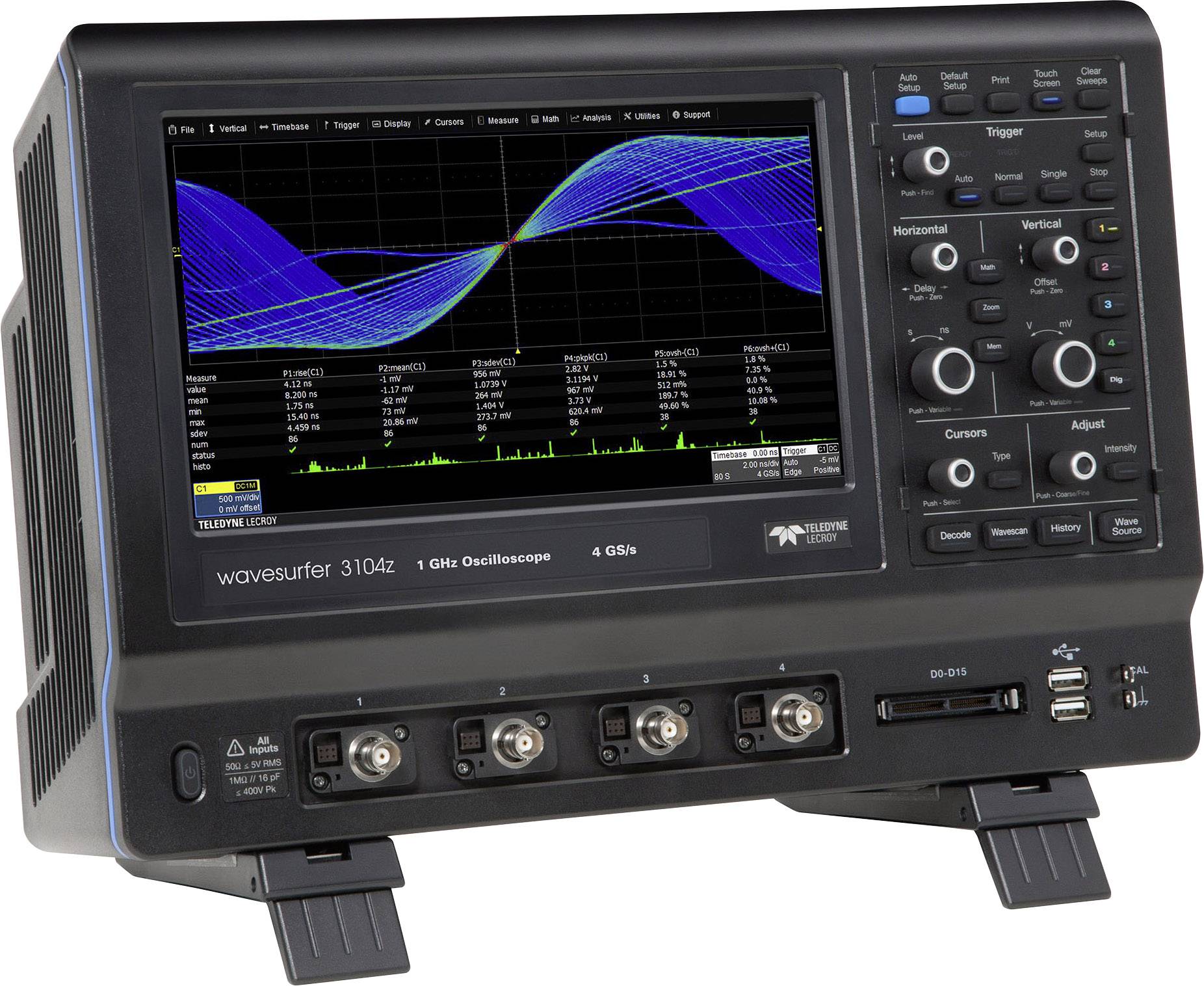 Teledyne LeCroy WAVESURFER 3104Z Digital-Oszilloskop 1GHz 2 GSa/s 10 Mpts 8 Bit Digital-Speicher (DSO) 1St.