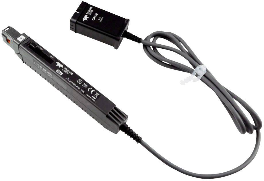 Ein schwarzes elektronisches Gerät mit Kabel und Anschlüssen wird gezeigt, möglicherweise ein Adapter oder Konverter für technische Anwendungen.